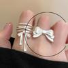 BF CLUB 925 Sterling Silver Rings For Women Girl Female Open Minimalist Retro Bow Ring Creative Anillos Bague Fine Jewelry