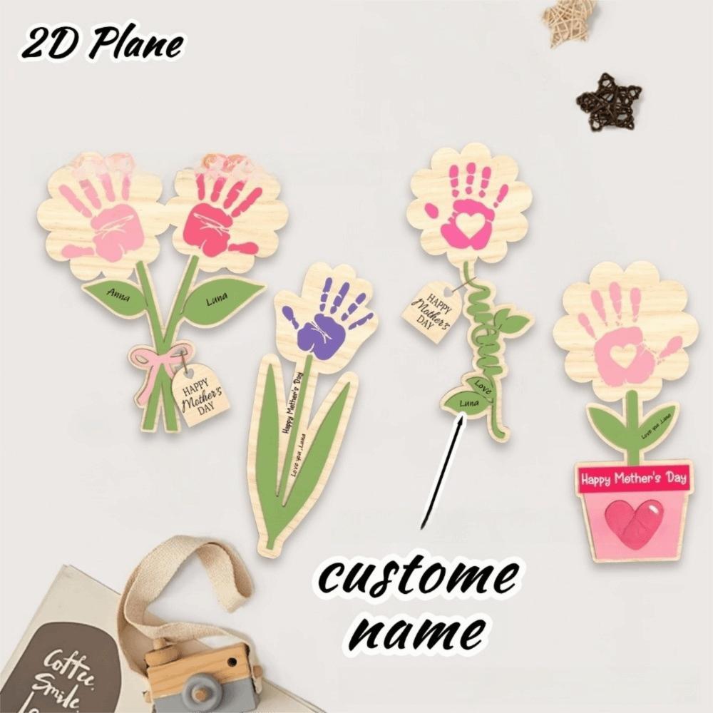 Handbemalte Muttertagsplakette Dekoration Holzblumen Handwerk Muttertagsgeschenk