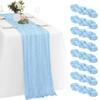 6er-Pack Mulltischläufer Rustikaler durchsichtiger Gaze-Tischläufer Käsetuch für Hochzeit Geburtstagsfeier Babyparty Tischdekoration