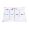 Clear Acrylic Weekly Planner with Magnets Color Label Refrigerator Dry Erase Board for Home Scheduling Office Work