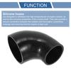 X AUTOHAUX 1 piece Inner Diameter 76-102mm/2.99"-4.02" Length 90 Degree Black Car Silicone Hose