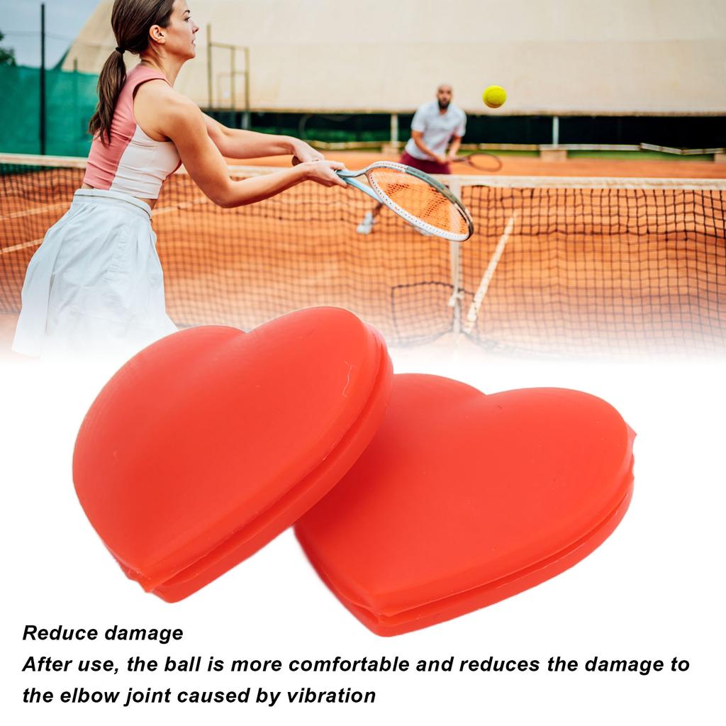 10 SZT amortyzator drgań rakiety tenisowej w kształcie serca silikonowy tenis