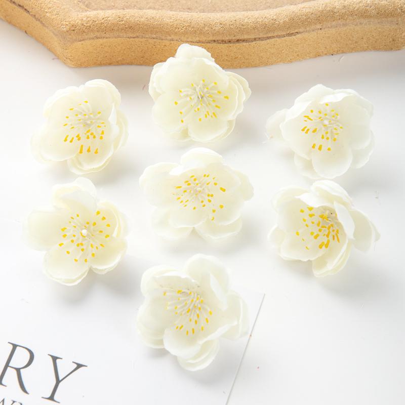 Artificial Flower Sakura Plum Blossom Wedding Outdoor Garden Wall Home Room Vase Wreath Diy Festival Gift Candy Box Accessories