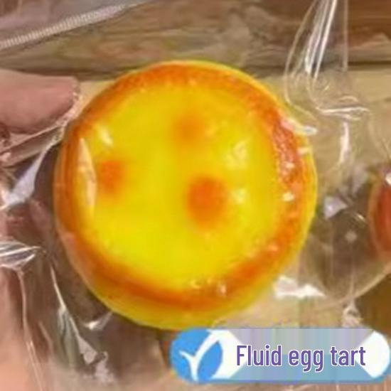 Internet Celebrity Egg Tart Squeeze Toy – Stress Relief Prank in Cute, Realistic Food Design with Color Box Packaging