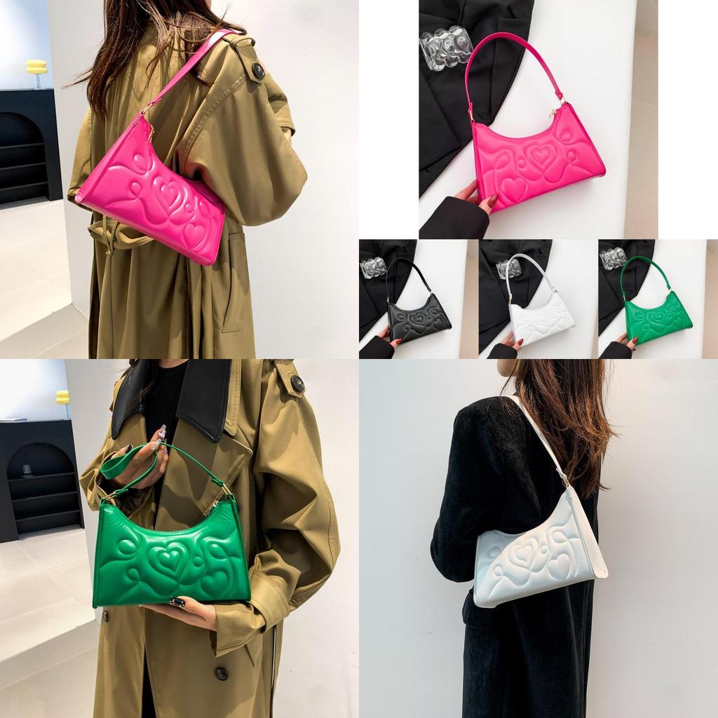 Stylish Pu Leather Shoulder Bag For Women With Zipper Closure And Inner Pouch