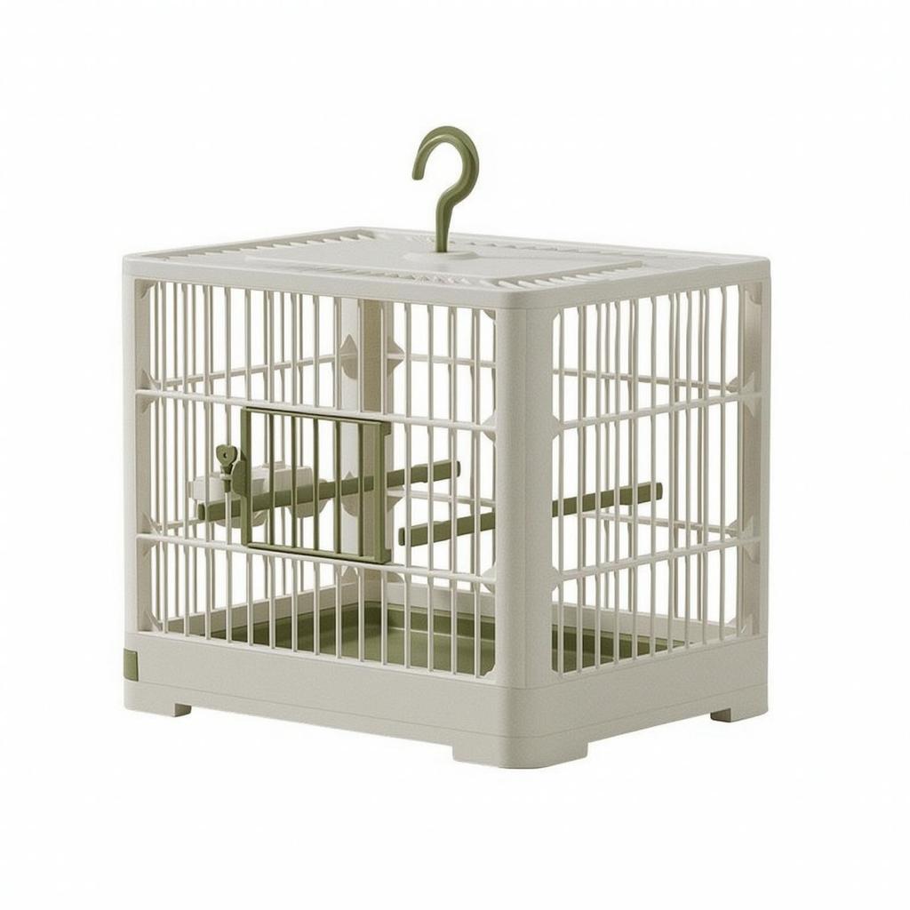 Square Bird Cage Lightweight with Slide-out Tray Lockable for Budgies