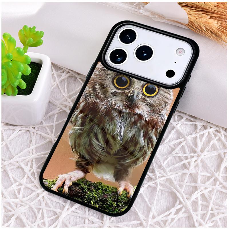 Animal Owl Phone Case for iPhone 17 Air 16 15 11 12 14 13 Pro Max Shockproof Cover