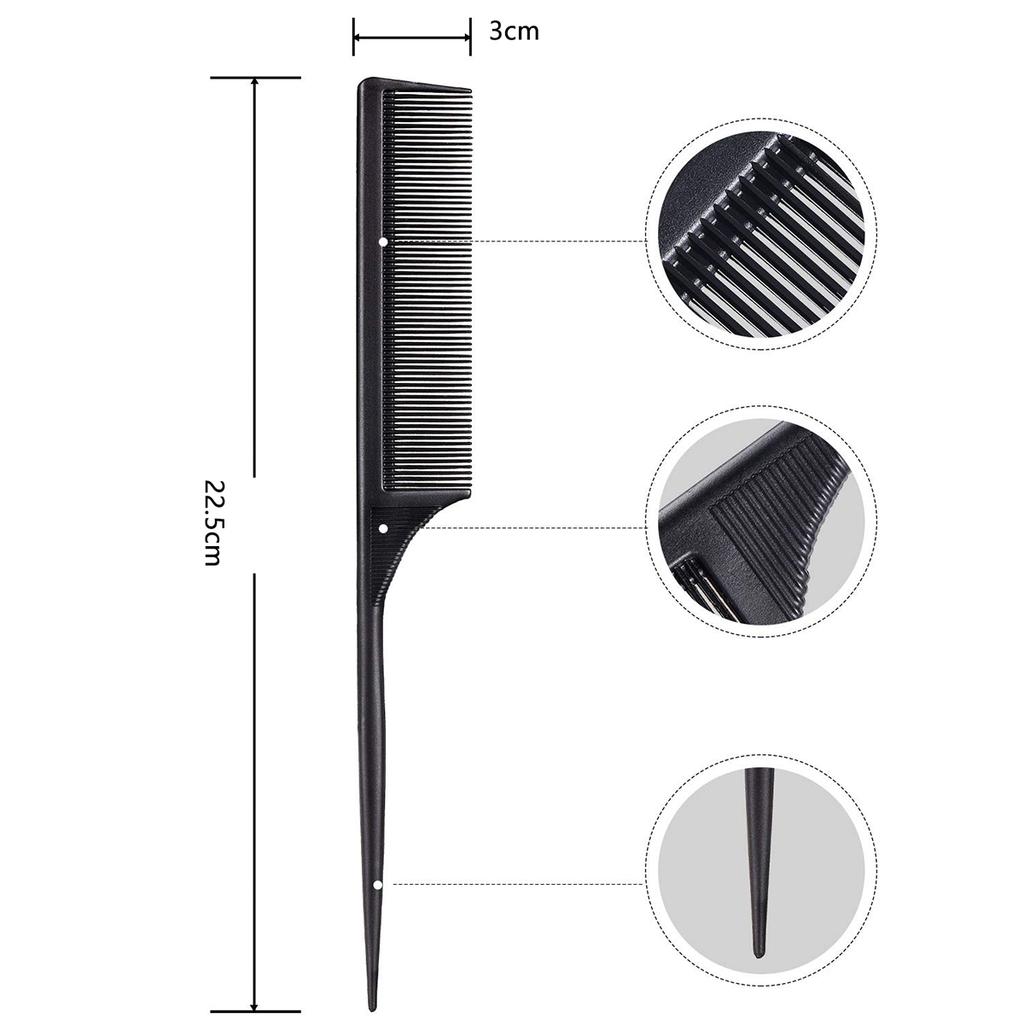 2pcs Professional Salon Hair Combs, Anti-static Straight Hair Comb Set, Dyeing Comb, Styling Tools Special for Real Hair Wigs