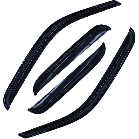 4pcs Side Window Deflectors Window Visors for Sun/Rain Guard Visor