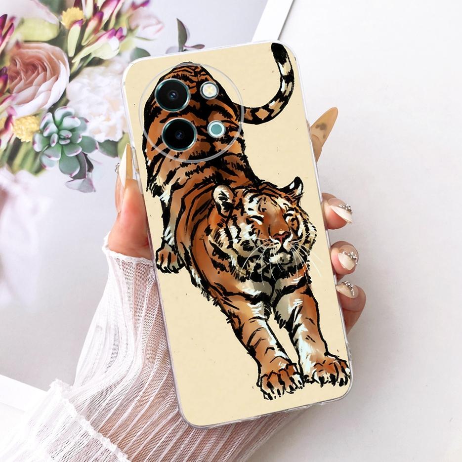 For Vivo Y38 5G Case Colorful Flowers Painted Cover Soft Slim Phone Case For Vivo Y58 5G V2355 Y 38 VivoY38 VivoY58 Fundas Coque