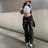 2022 Women's Street Hip Hop Low Waist Fashion Workwear Denim Pants