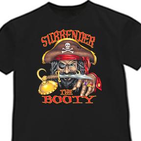 Surrender the Booty funny pirate sword Hat T-shirt XXXL