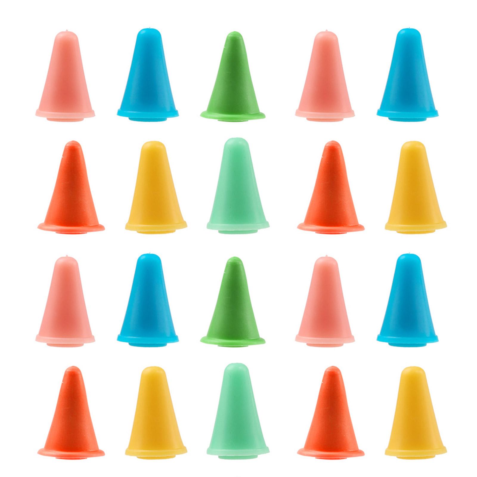 

20 шт. Разноцветные протекторы для кончиков спиц Заглушки для кончиков спиц Держатель-колпачок Милые протекторы для кончиков спиц 4