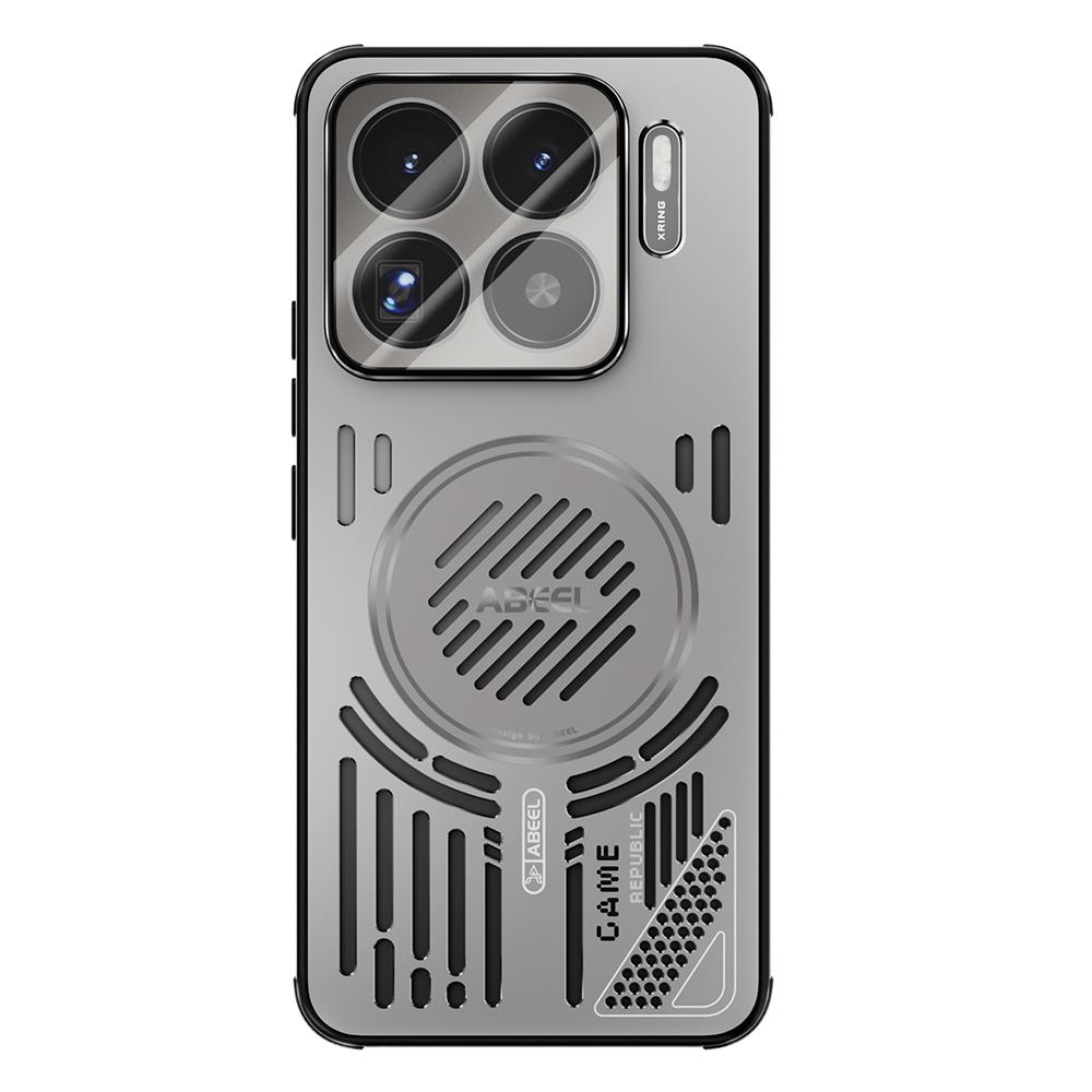 ABEEL For Xiaomi 15S Pro Magnetic Case Aluminium Alloy + PC + TPU Hollow Heat Dissipation Phone Cover