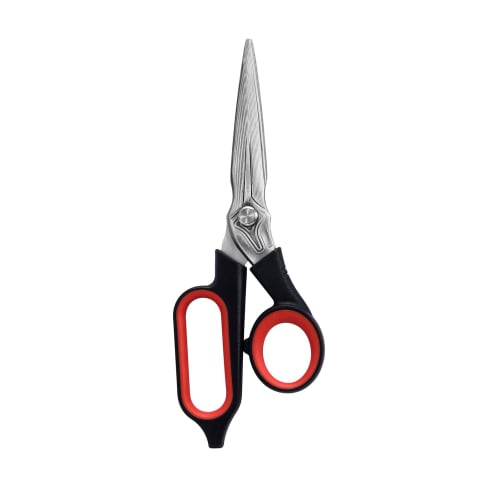 LIVINGO Damascus Scissors - Premium Heavy-Duty Steel, Sharp Blades, Ideal for Cutting Fabric, Cardboard, and Metal Wire, Retro Industrial Design, with