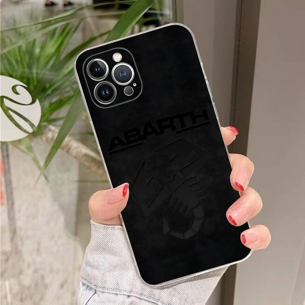 A-AbarthS-S LOGO Transparent TPU Phone Case For IPhone 17 11 12 13 14 15 16 Pro Max 16 Plus Cover