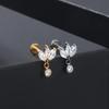 1 Stück Implantatgrad Titan Zirkon Stecker Ohrring Innen Gewinde Stern Labret Piercing Lippe Monroe Helix Tragus Piercing Schmuck
