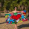 Britto Art Big Microfiber Beach Towels Quick Dry Towel Sand Beach Towels Pool Towel For Travel Swim Pool Yoga