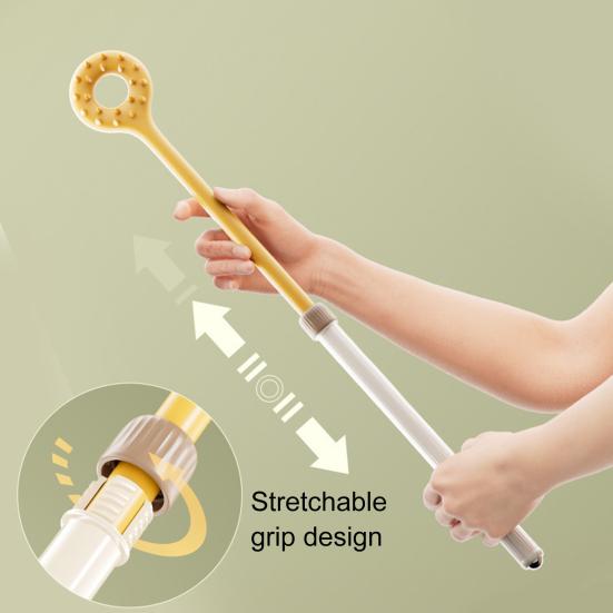 Extendable Back Scratcher Portable Hard-to-Reach Areas Double-sided Telescoping Handle Back Scratcher Magnetic Rolling Bead Acupoint Massager Tools
