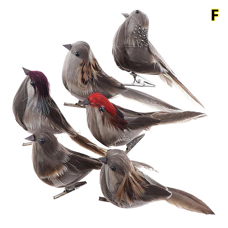 1PC Colorful Fake Bird Artificial Foam Simulation Birds with Feather DIY Wedding Decorations Christmas Ornaments