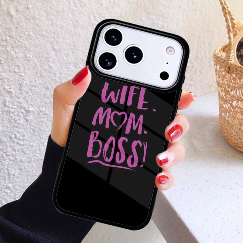 Wife Mom Boss Soft Phone Case For iPhone 17 Air 16 15 14 13 12 11 Pro Max Plus