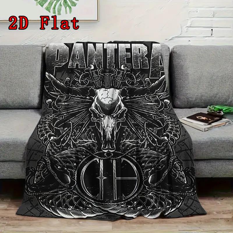 Pantera Band 2D Flat Pattern Flannel Blanket High quality All Seasons Warmth and Comfort Perfect for Christmas Gifts.PMT0914178