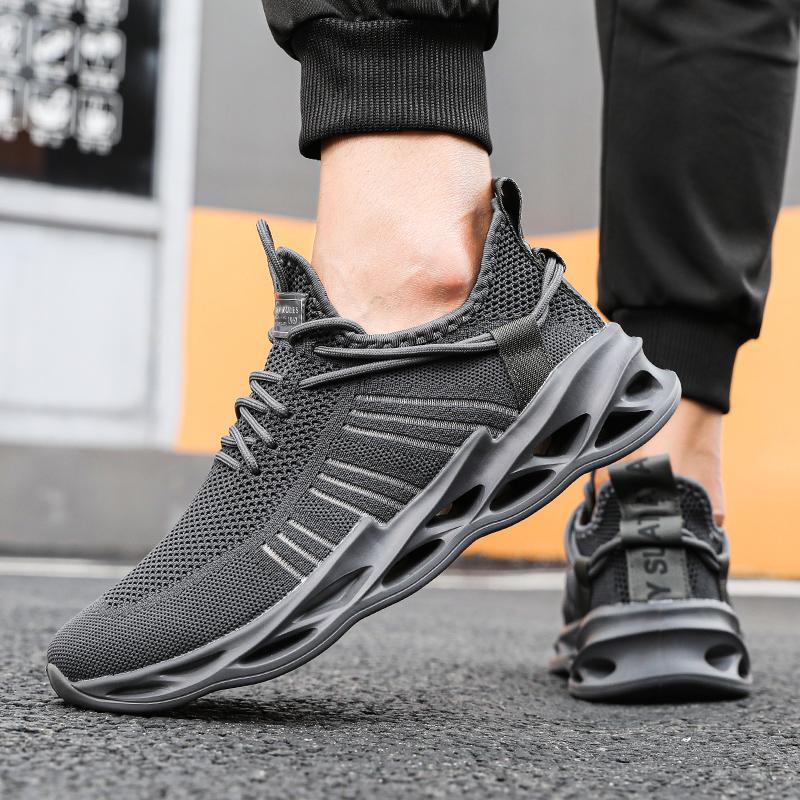 YRZL Mesh Sneakers voor Mannen Ademende Hardloopschoenen Man Wandelschoenen Vrouwen Sport Comfort Buiten Casual Sneakers 39 gray