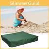 Copertura Quadrata da Giardino Resistente per Sabbiera Verde per Bambini Impermeabile Antipolvere