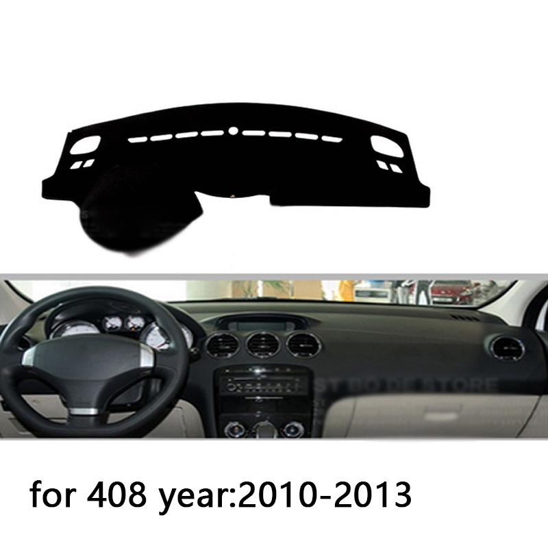 For Peugeot 408 2010-2013 Right and Left Hand Drive Car Dashboard Covers Mat Shade Cushion Pad Carpets Accessories