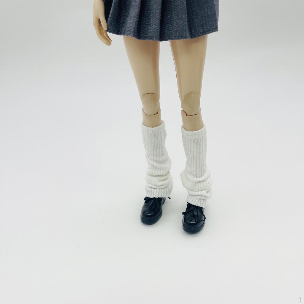 1/6 Scale Female Action Figure Knit Leg Warmers Handmade Toy Boot Covers Long Socks Accessories