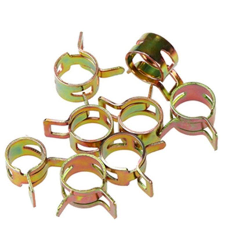 75pcs 6-10mm Vacuum Spring Fuel Oil Water Cpu Hose  Clip Pipe Tube For Band Clamp Metal Fastener