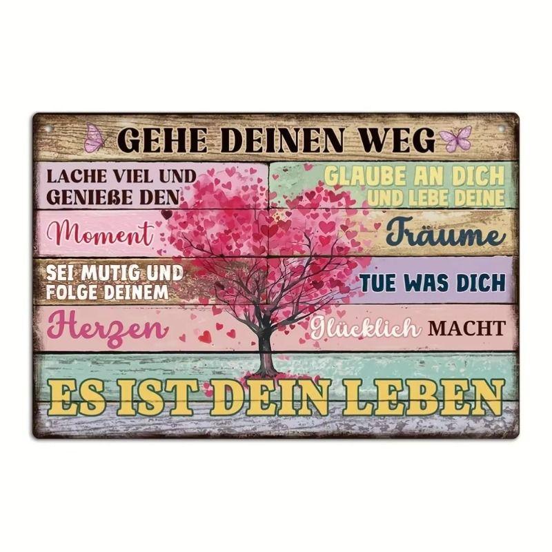 Metal Wall Art Decorative Sign Hanging Home Decor 20x30cm