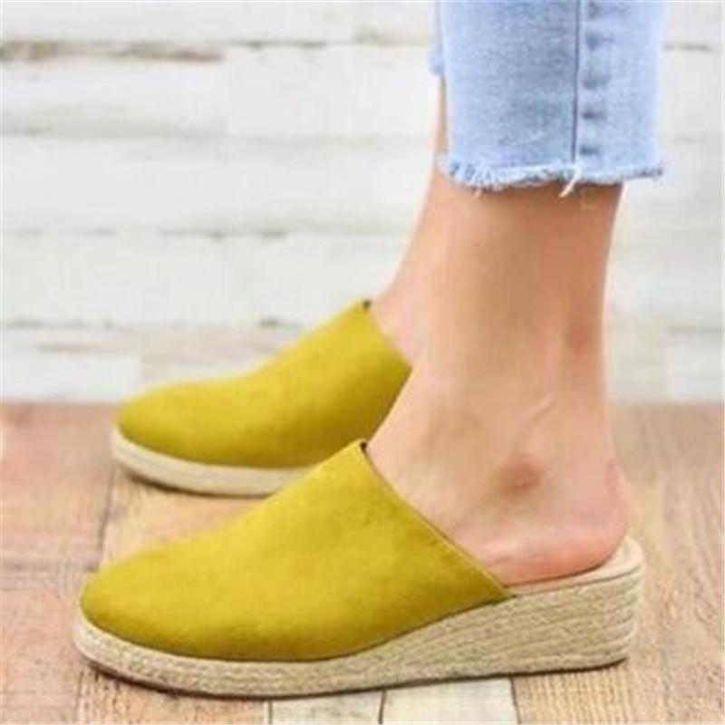Women Wedge Slippers Premium Slippers Vintage Anti-slip Casual Female Platform Retro Wedges Shoes Plus Size 34-43 Sandals