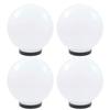 VidaXL 4x Lampes à LED sous Forme de Boule Sphérique Eclairage Lampes Solaires Lampes d'Allée Lumière de Jardin Patio 277142