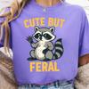 Racoon T Shirt Cute But Feral S Funny Raccoon Meme Lover Vintage Casual Stylish Designer Clothes Streetwear Fashion