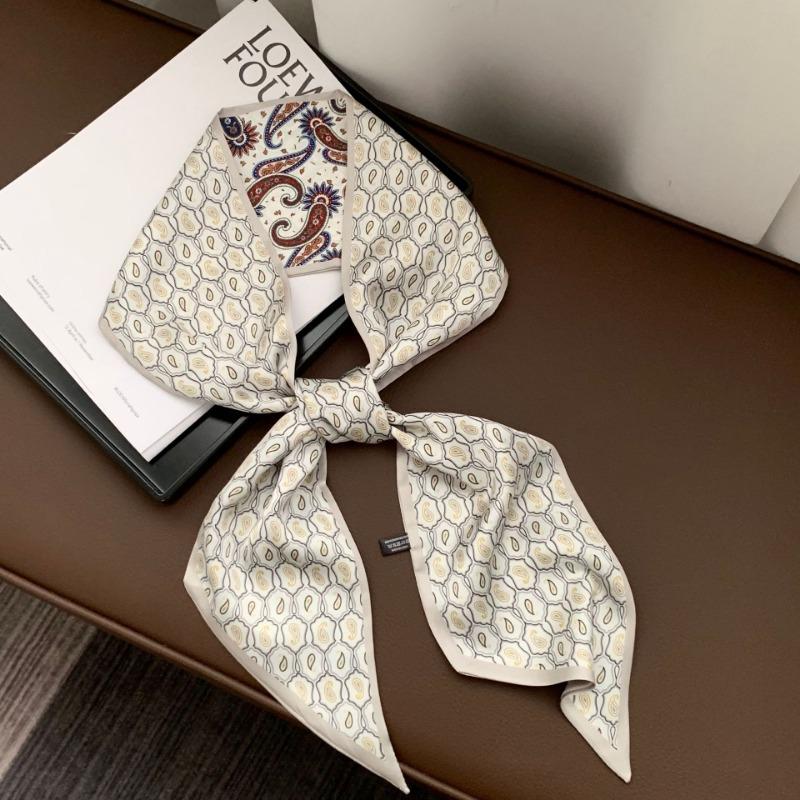 Silk Scarf, Long Strip, Versatile Shirt, Neck Protection, Scarf, Silk Scarf, Multi-purpose Headscarf, Headband, Hair Tie, Decorative Waist Belt.