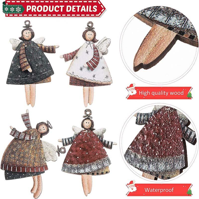 WTEMPO Christmas Dancing Angel Decor Doll Pendants Christmas Tree Hanging Ornaments Indoor & Outdoor Holiday Decoration Christmas Party Decoration