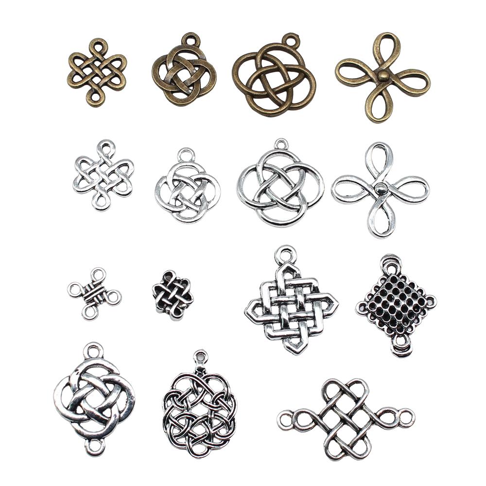20pcs Chinese Knot Charms For Jewelry Making Chinese Style Lucky Knot Charms For Jewelry Making