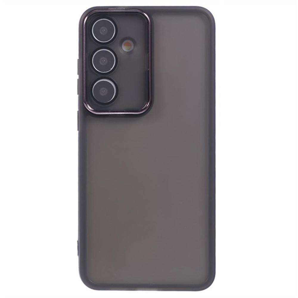 WANLONFENG DKSM2 Series For Samsung Galaxy A35 5G Case TPU Clear Phone Cover with 2Pcs Screen Film/Electroplated Lens Frame