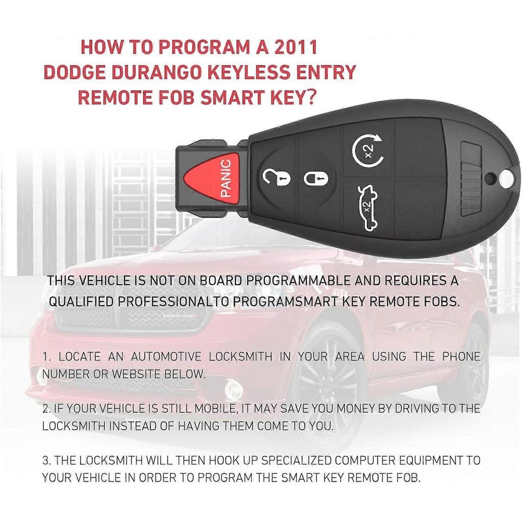 Uncut Car Key Keyless Entry Remote Fits for 08-14 Dodge Challenger Charger, 2008