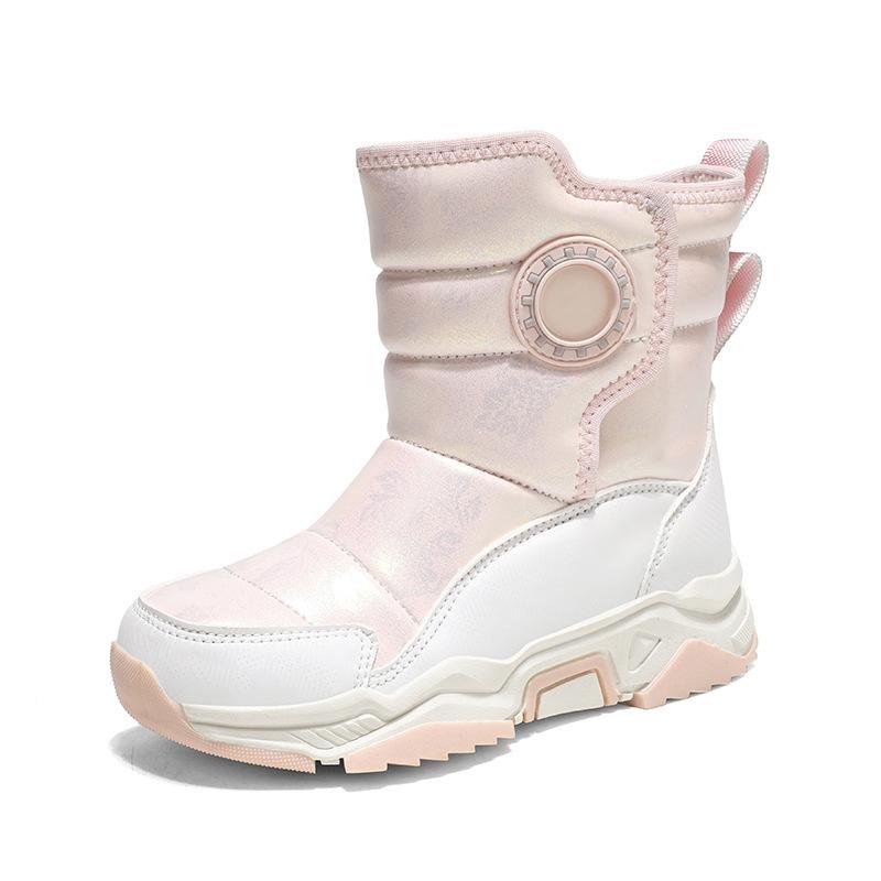 2024 Kids' Mid-Calf Winter Snow Boots for Boys and Girls