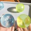 2/4/6 Peças Bola de Óleo de Coco Transparente para Apertar Alívio da Ansiedade Bola Anti-Stress Moldável Bola Macia Elástica Moldável para DIY Brinquedo Sensorial Fidget