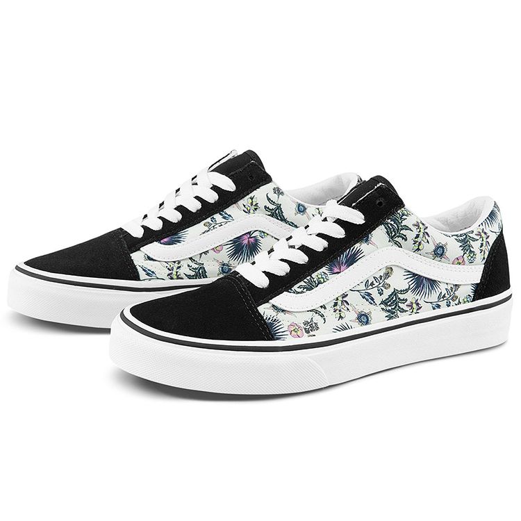 Vans Old Skool Unisex Orchid True White Floral Print Suede VN0A3WKT4QG