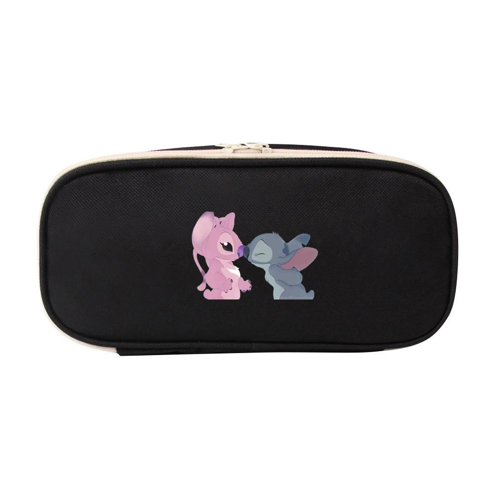 Stitch Colorful Pencil Case Canvas Storage Bag For Elementary School Students