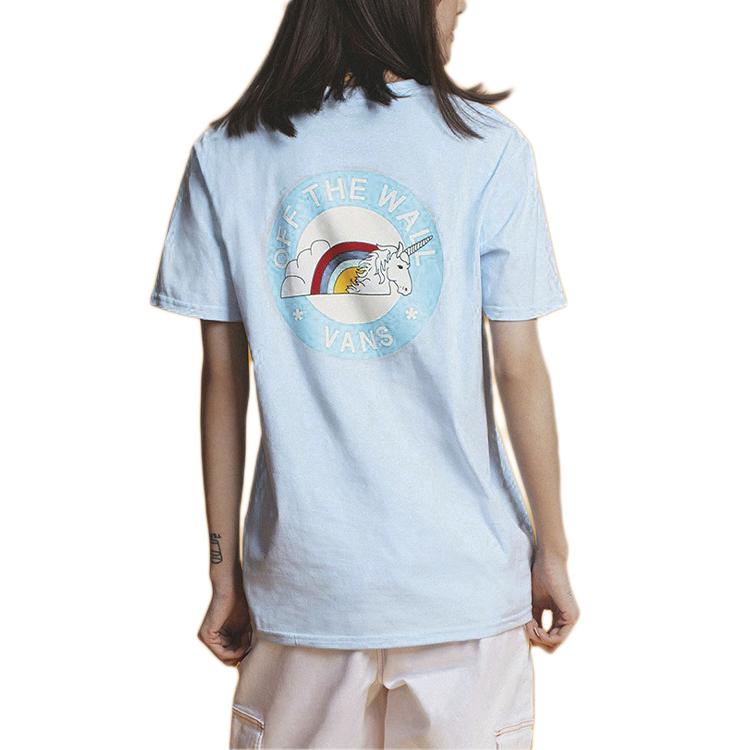 Vans Unicorn Print Kortermet T-skjorte Dame Overdeler Lyseblå VN0A54IMUUU