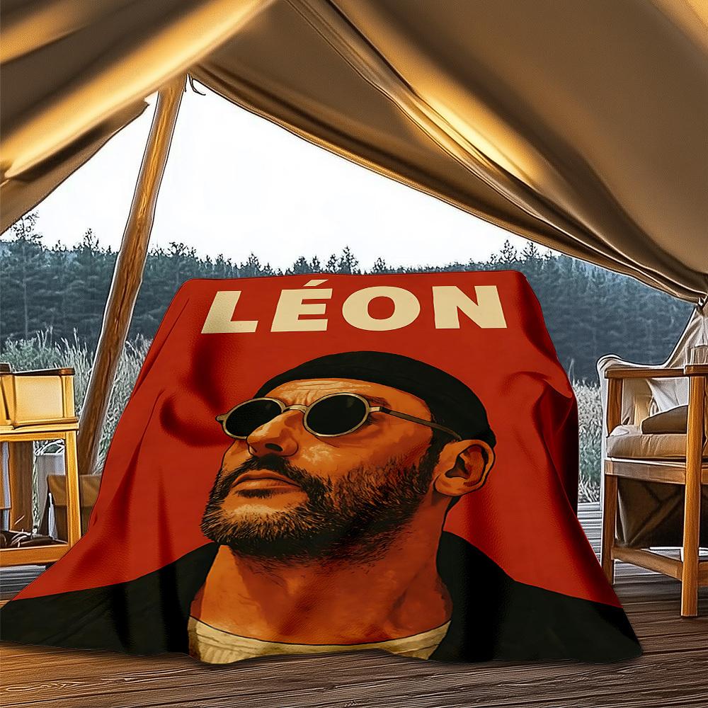 1 pezzo Leon Coperta Plaid da Esterno in Flanella Morbida, Accogliente, Calda per Tutte le Stagioni, Lavabile in Lavatrice,