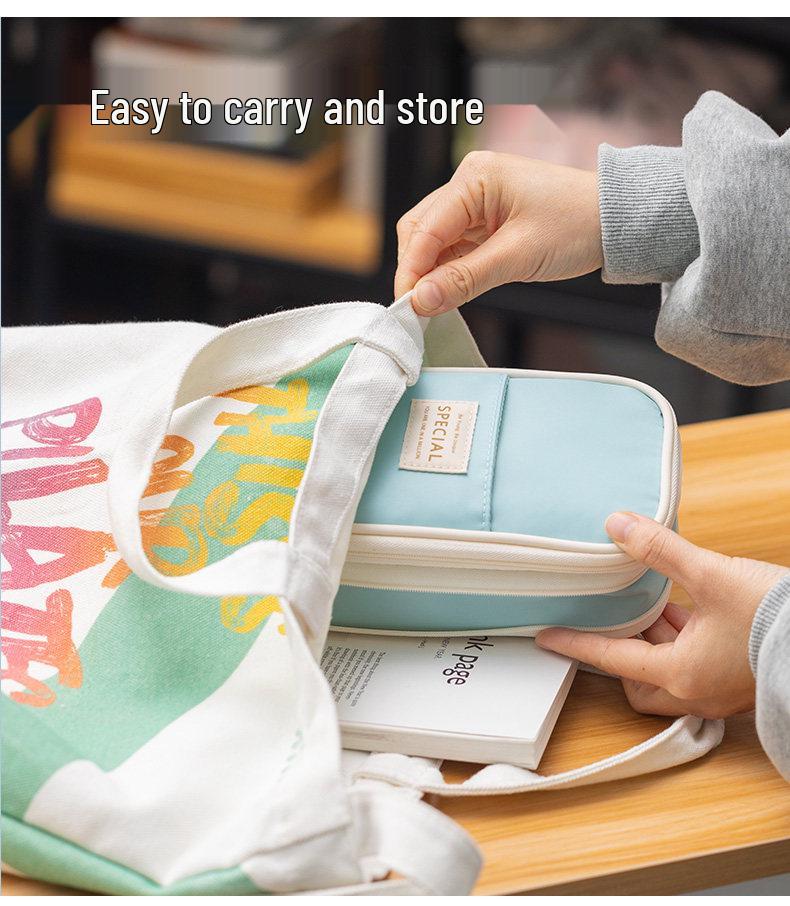 Angoo Large Capacity Pencil Case for Middle School Students