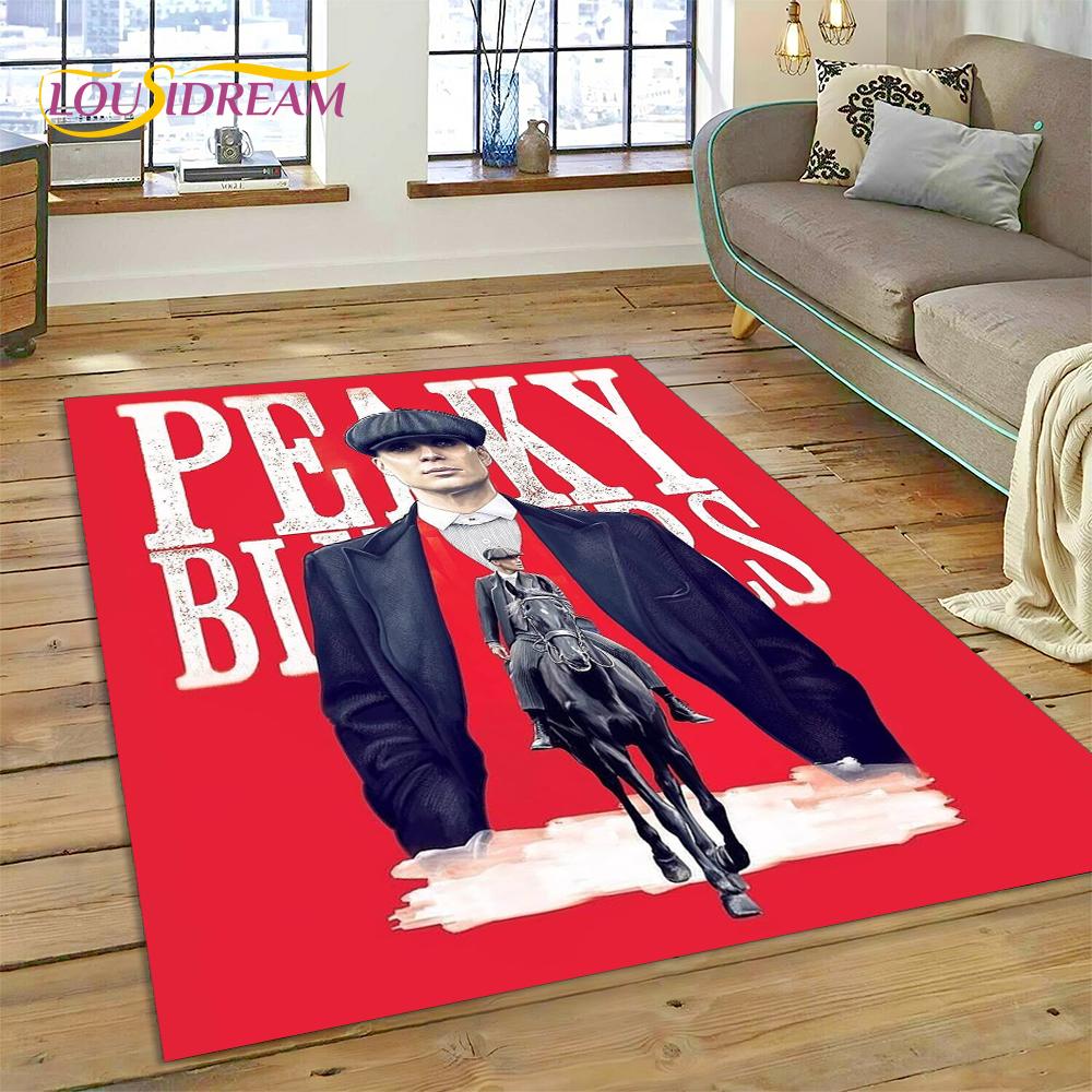 3D P-Peaky Blinders Tommy Shelby HD Rug Carpet for Living Room Bedroom Home Decor,Floor Mat Non-slip Decoration for Sofa Doormat
