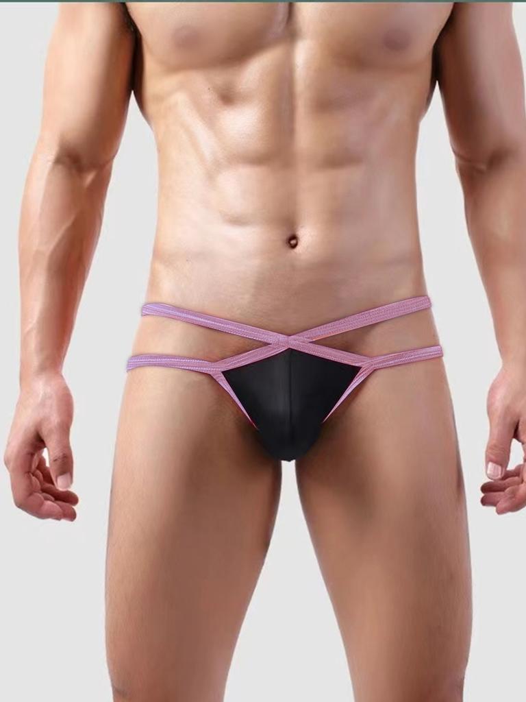 Pánské sexy tanga, ultratenké prodyšné U konvexní taška s nízkým pasem, T-string kalhotky, sexuální zájmy, spodní prádlo, sexy kalhotky