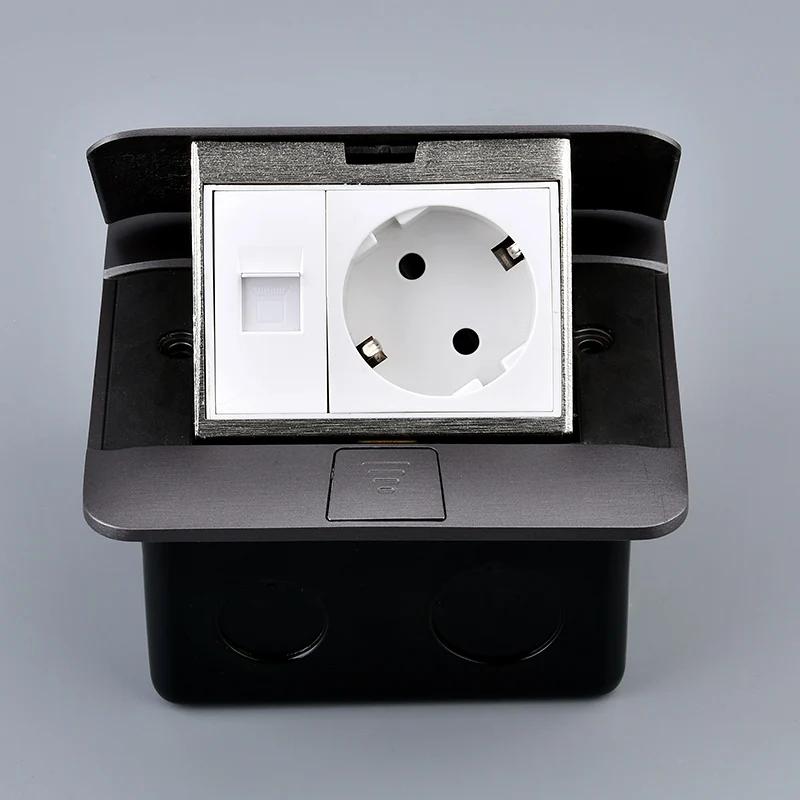 Hidden Ground PLUG Socket,Power Sockets With USB Charge Port,16A Russia Eu FR HDMI Standard POP-UP Floor Outlets 146x120mm